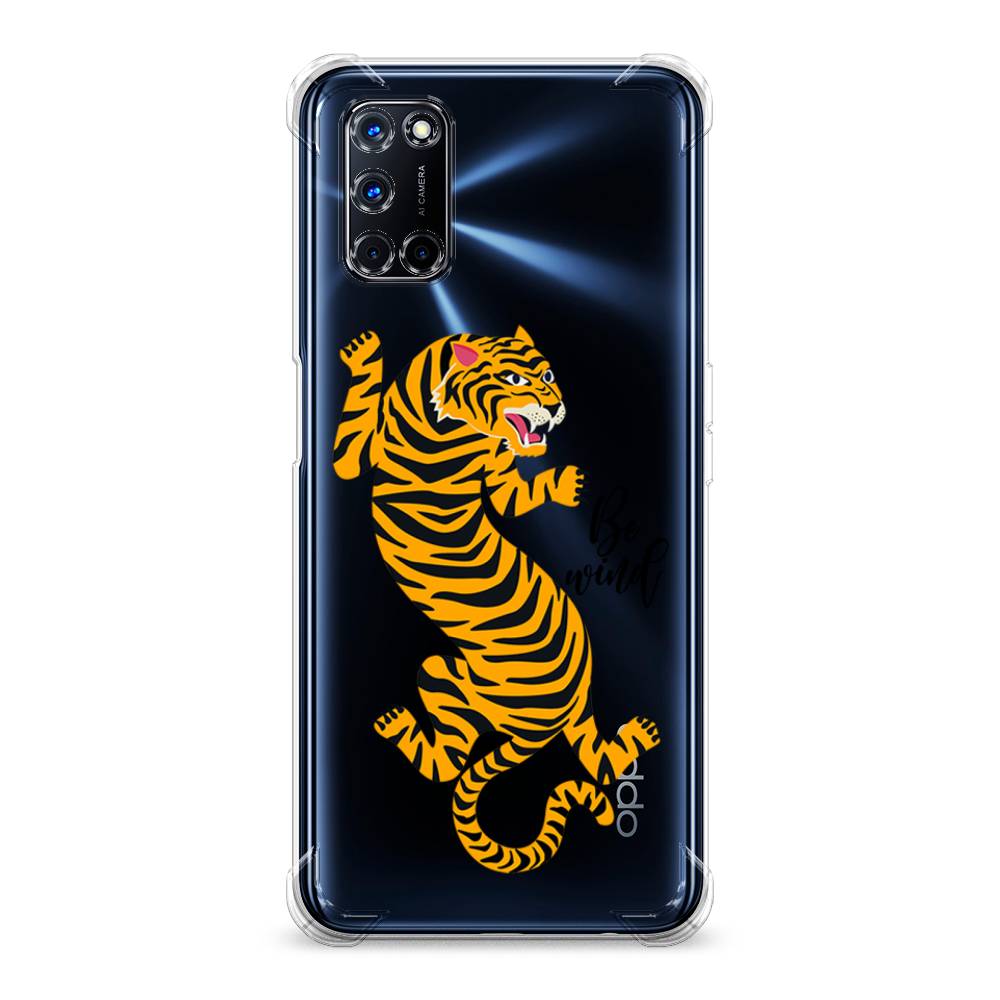 фото Противоударный силиконовый чехол "tiger be wind" на oppo a72 awog