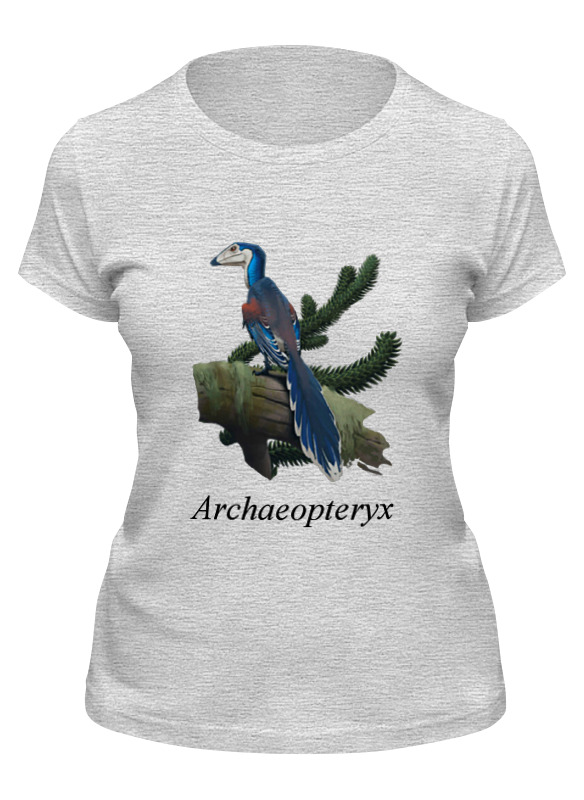 

Футболка женская Printio Archaeopteryx серая S, Серый, Archaeopteryx