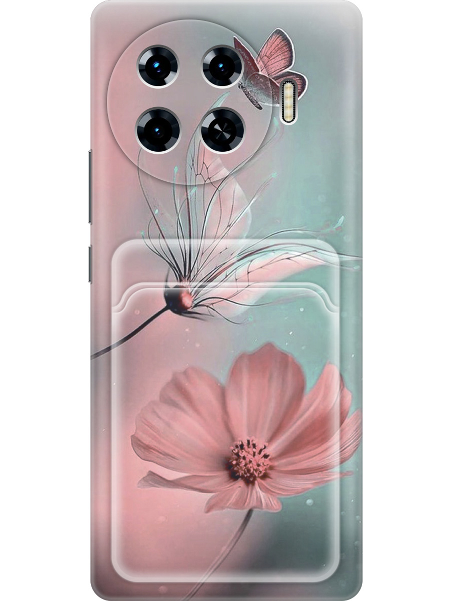 

Силиконовый чехол на Tecno Spark 20 Pro+ с принтом с карманом для карты прозрачный 810040, Прозрачный;голубой;розовый;серый, 783985022