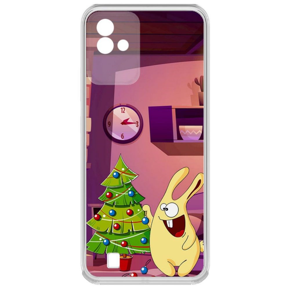 фото Чехол-накладка krutoff clear case кролик для realme narzo 50i