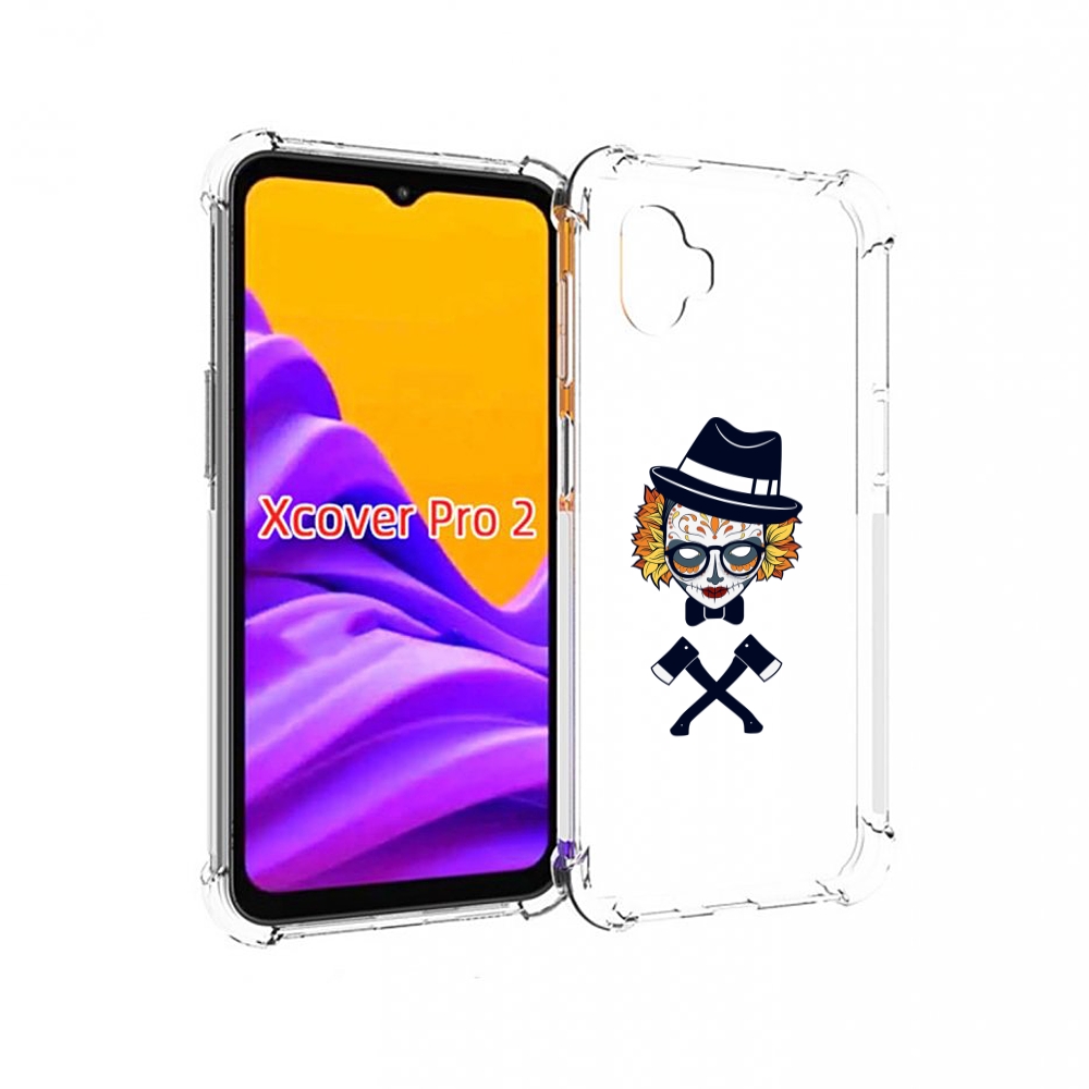 Чехол MyPads девушка в маске с топорами рисунок для Samsung Galaxy Xcover Pro 2