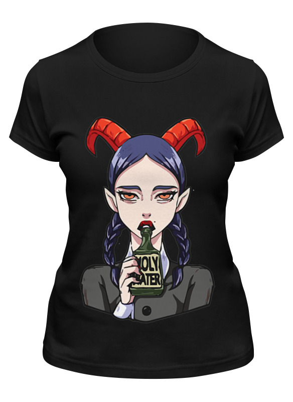 

Футболка женская Printio Devil girl черная S, Черный, Devil girl