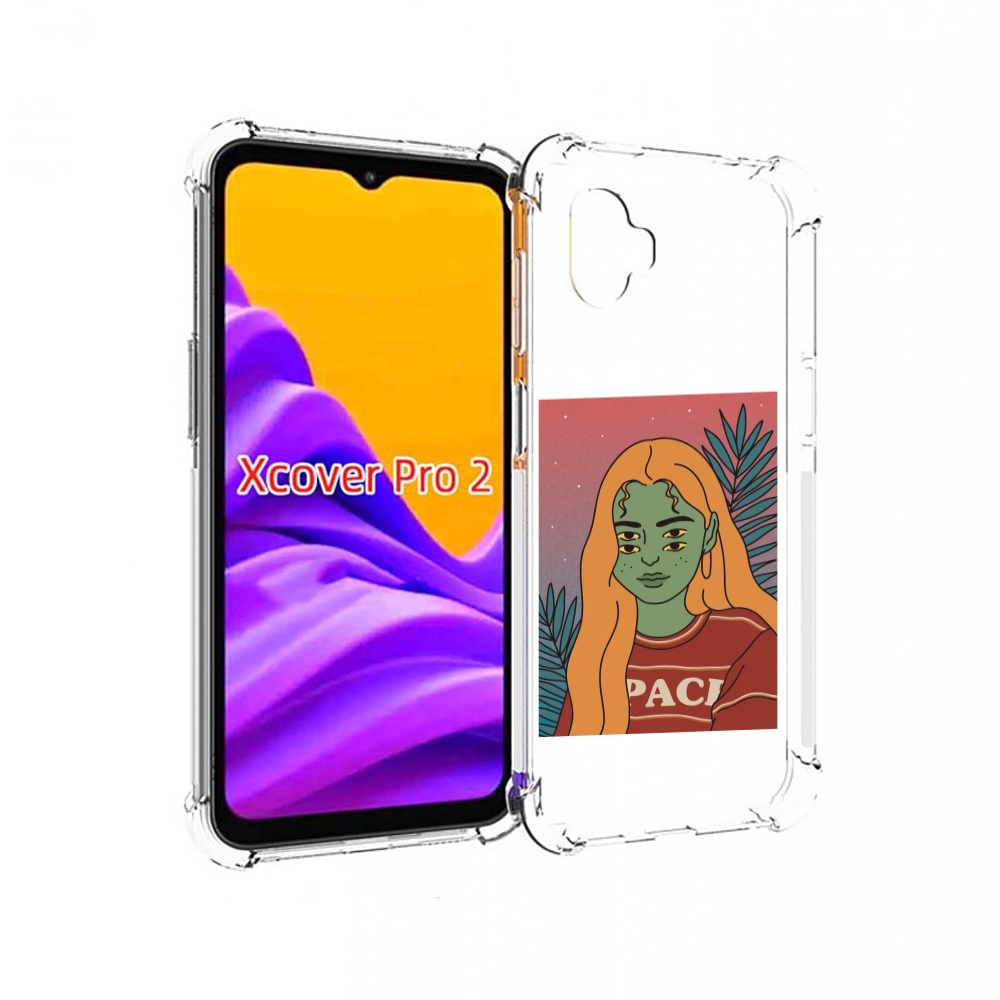 Чехол MyPads четырехглазая девушка женский для Samsung Galaxy Xcover Pro 2