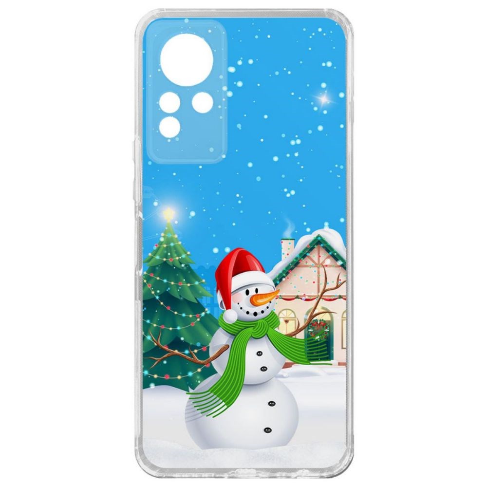 

Чехол-накладка Krutoff Clear Case Снеговик для Infinix Note 11