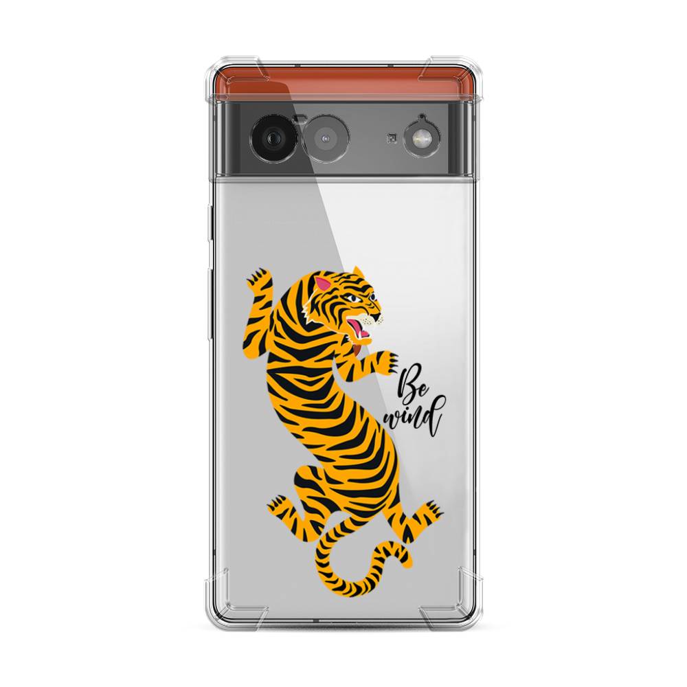 фото Противоударный силиконовый чехол "tiger be wind" на google pixel 6 awog