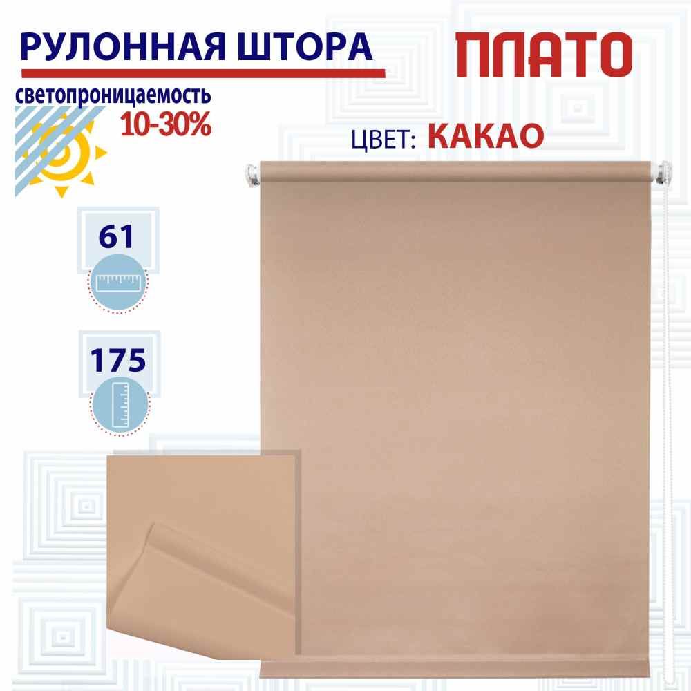 

Рулонная штора 61х175 см Плато какао, ТК2138694, РШ2024ПлайникТу