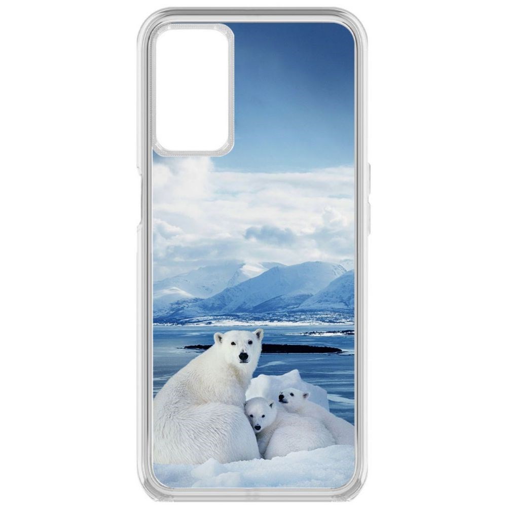фото Чехол-накладка krutoff clear case полярные медведи для oppo a16
