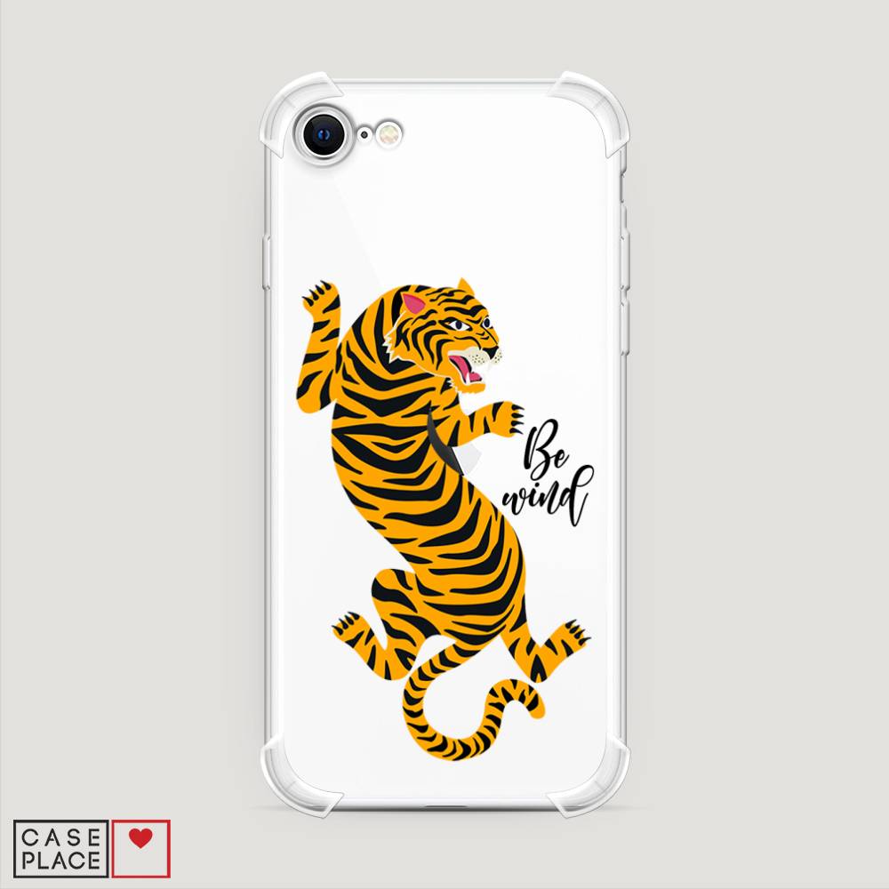

Чехол Awog на Apple iPhone SE 2020 / Айфон SE 2020 "Tiger be wind", Разноцветный, 12451-1