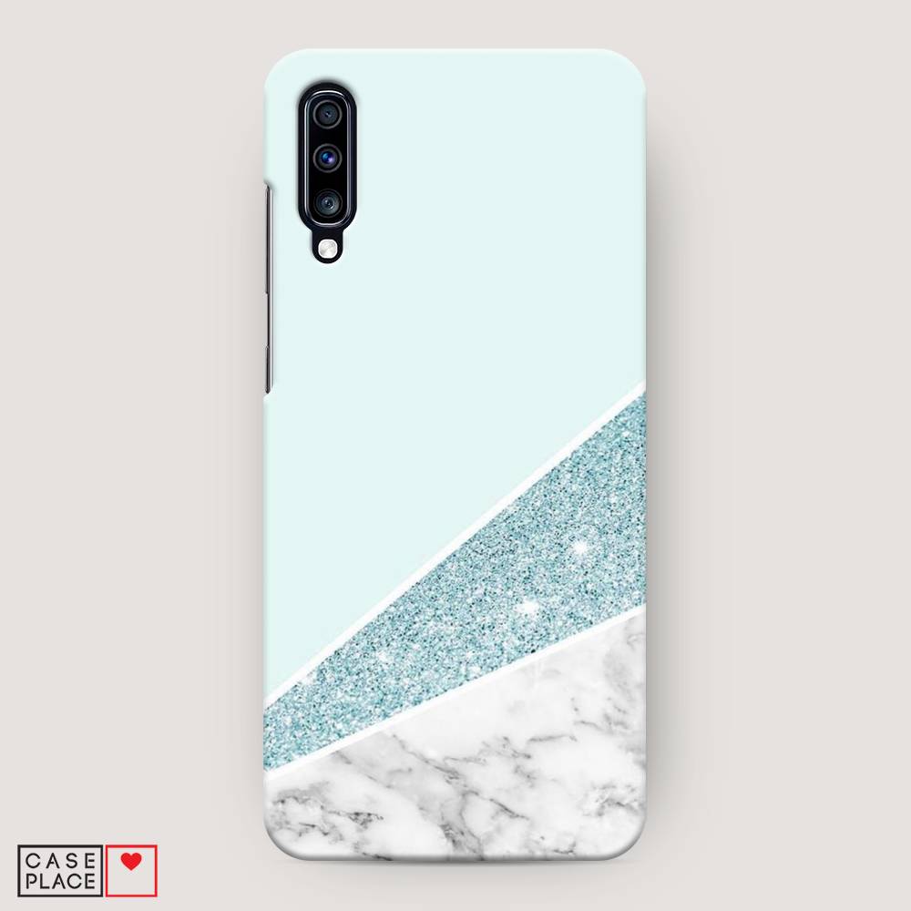 

Пластиковый чехол "Мрамор с голубыми блестками" на Samsung Galaxy A70, 28120-2