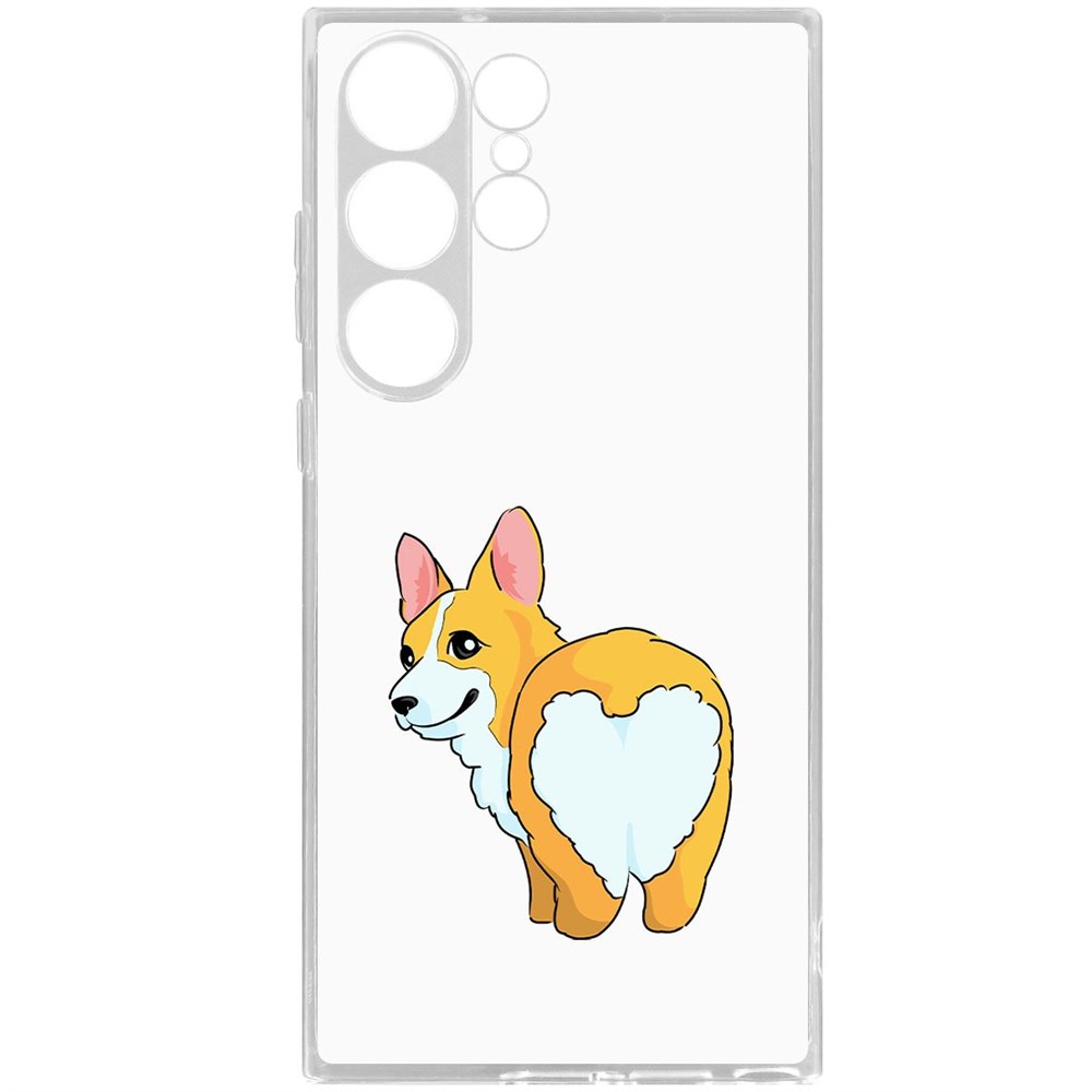 

Чехол-накладка Krutoff Clear Case Рисованный корги вид 2 для Samsung Galaxy S23 Ultra