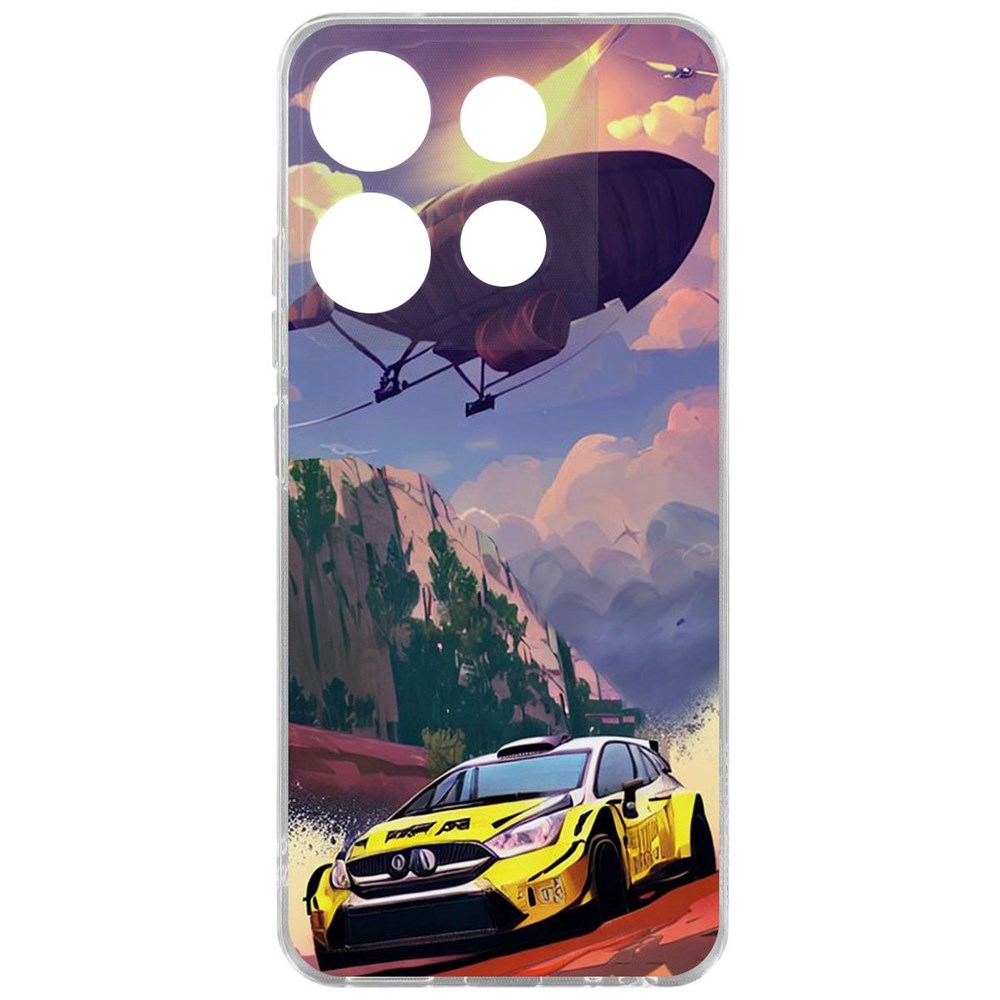 

Чехол-накладка Krutoff Clear Case Гонка для INFINIX Smart 7, Прозрачный