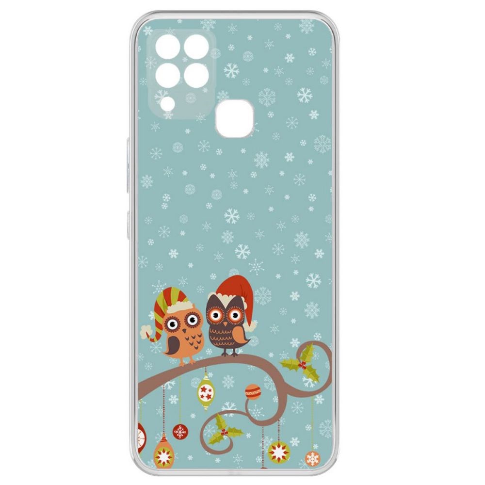 

Чехол-накладка Krutoff Clear Case Совушки для Infinix Hot 10S