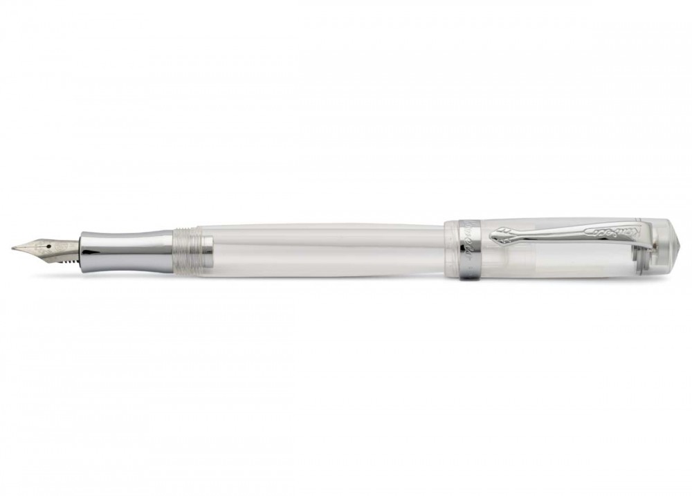 

Ручка перьевая KAWECO STUDENT M 0 9мм прозрачный корпус с хромированными вставками