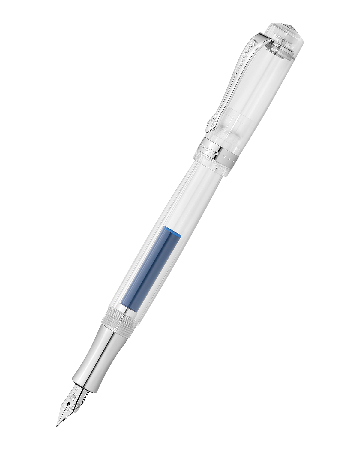 

Ручка перьевая KAWECO STUDENT F 0 7мм прозрачный корпус с хромированными вставками