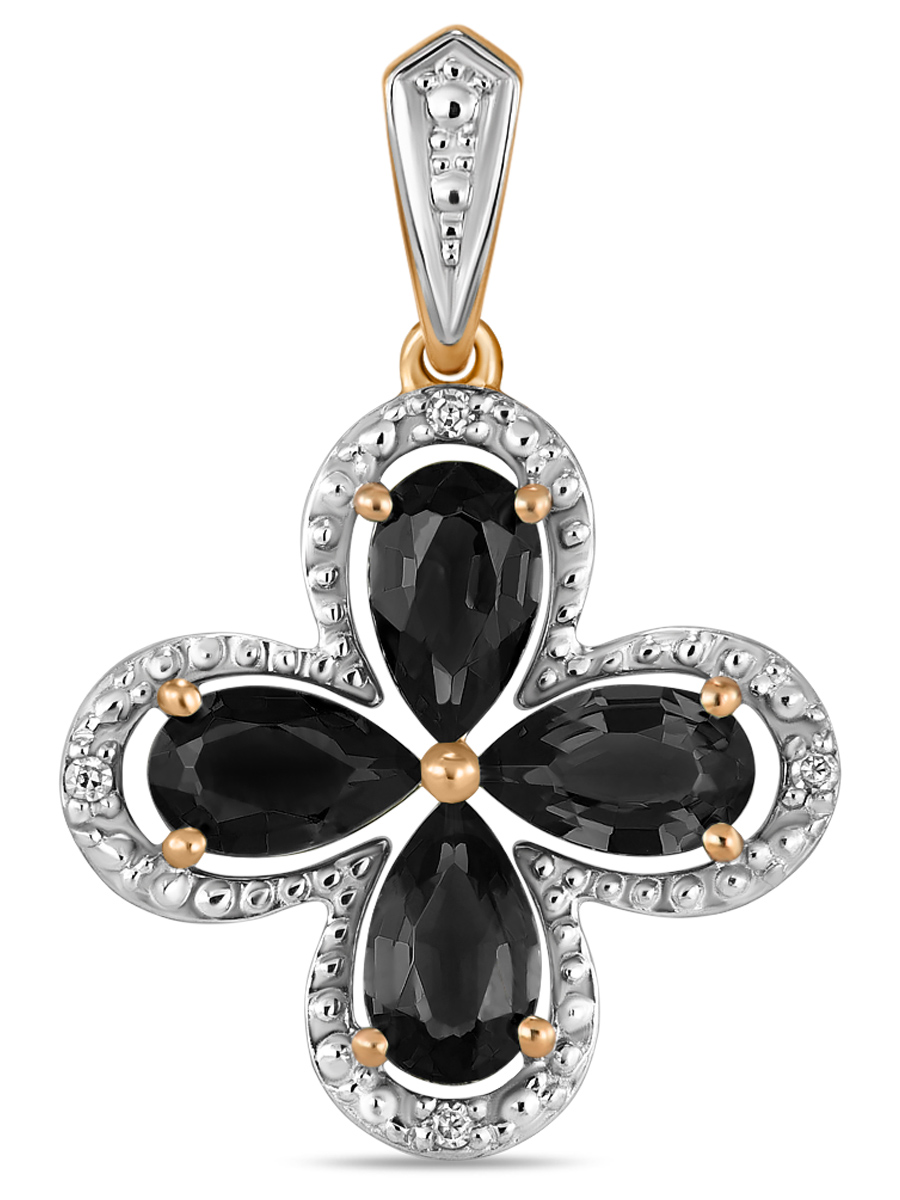 

Кулон из красного золота MIUZ Diamonds P01-35787, бриллиант/оникс, P01-35787