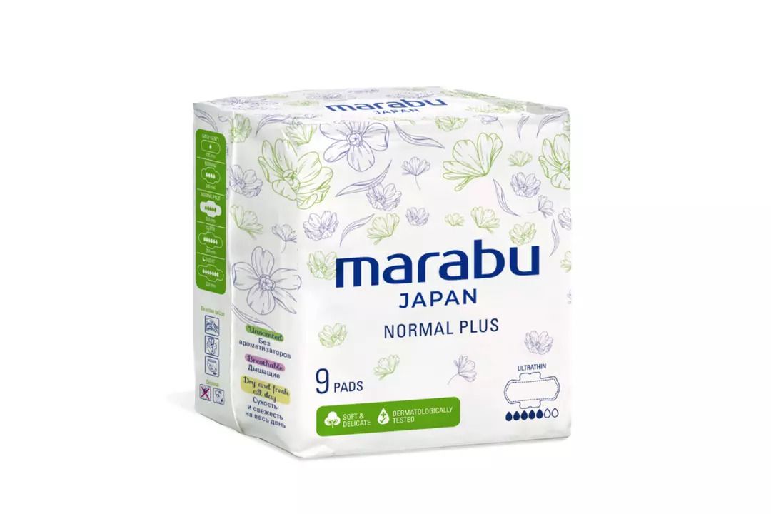 Прокладки гигиенические Marabu Normal Plus Ультратонкие 9 шт