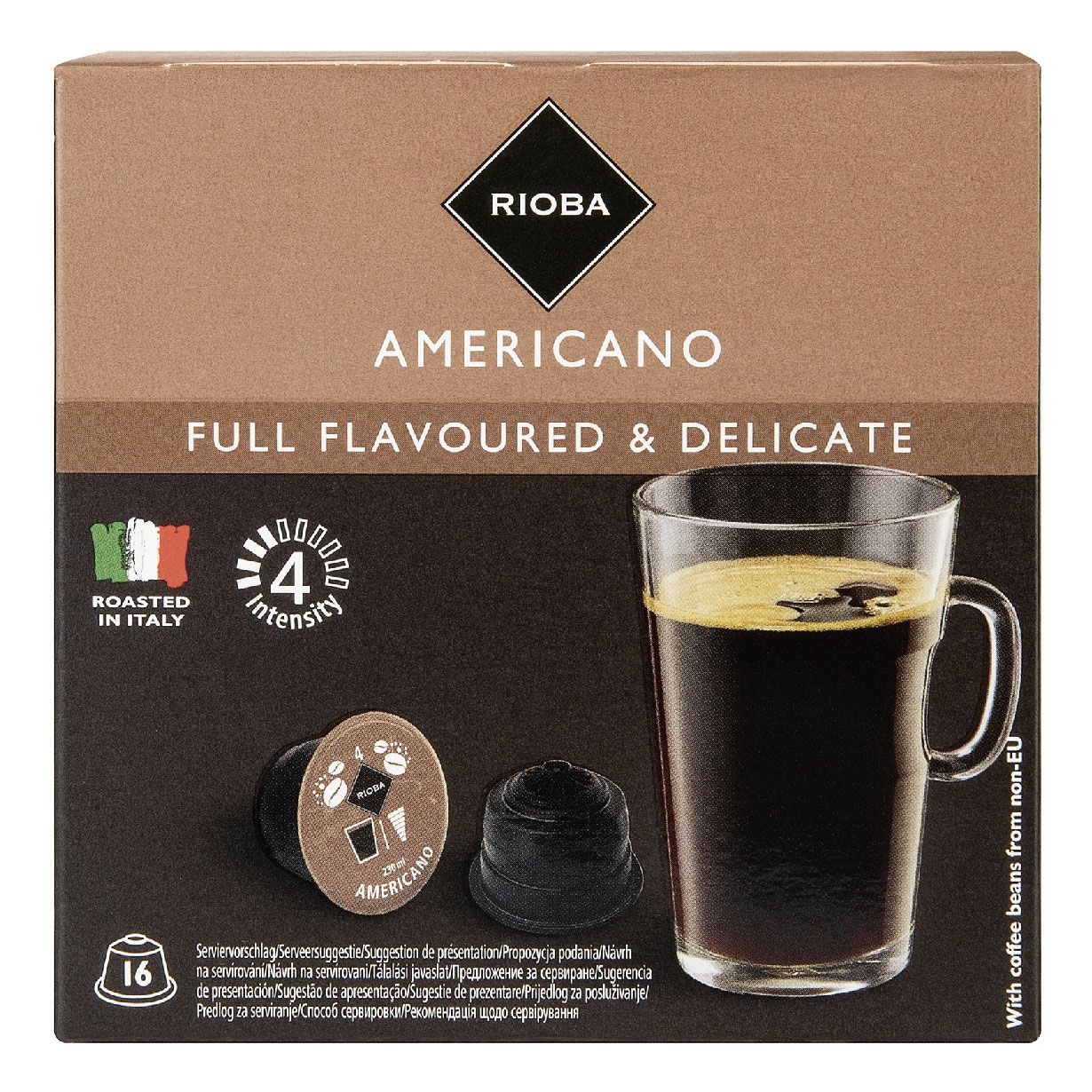 Кофе Rioba Dolce Gusto Americano в капсулах 7 г х 16 шт, 3 упаковки