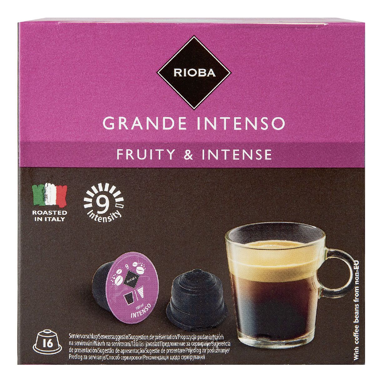 Кофе Rioba Dolce Gusto Grande Intenso в капсулах 7 г х 16 шт, 3 упаковки