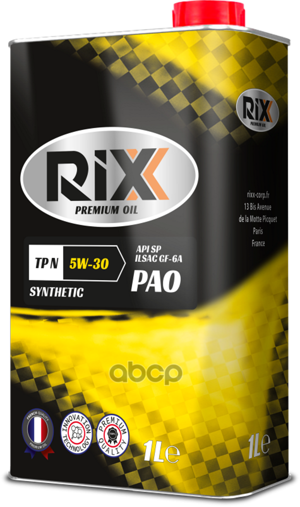 Моторное масло RIXX синтетическое Tp N 5W30 Gf-6a Pao+ 1л