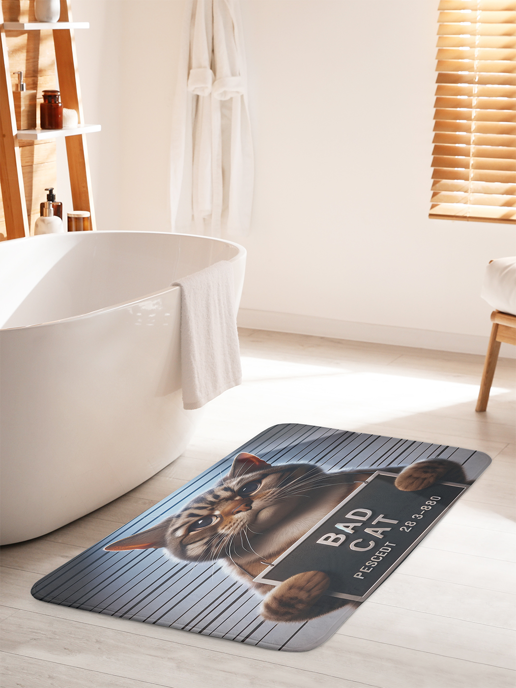 

Коврик для ванной туалета душа JoyArty "Плохой кот", bath_429894_60x100