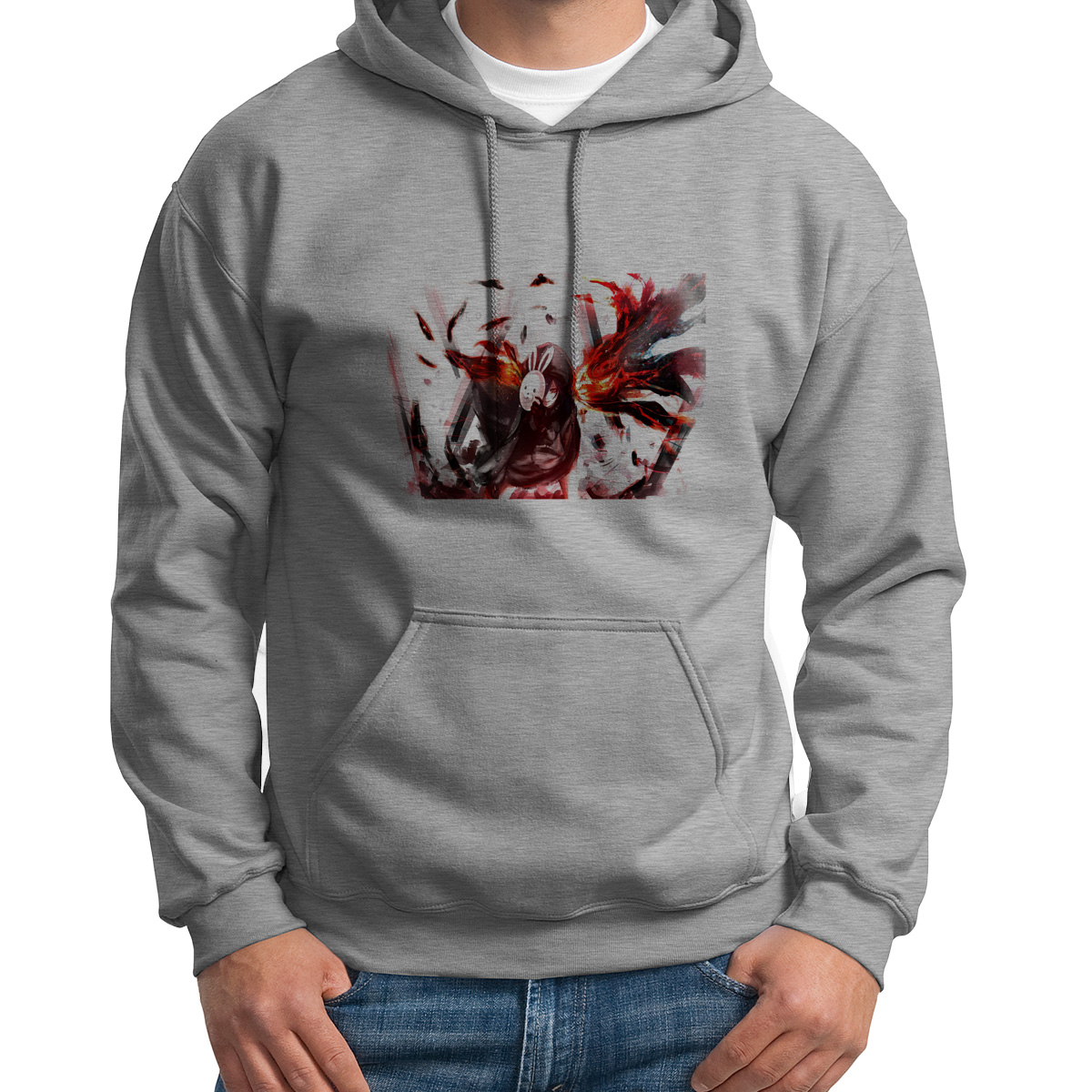 

Худи унисекс CoolPodarok Аниме Девушка Маска кролика белое 52 RU, CX52S052562