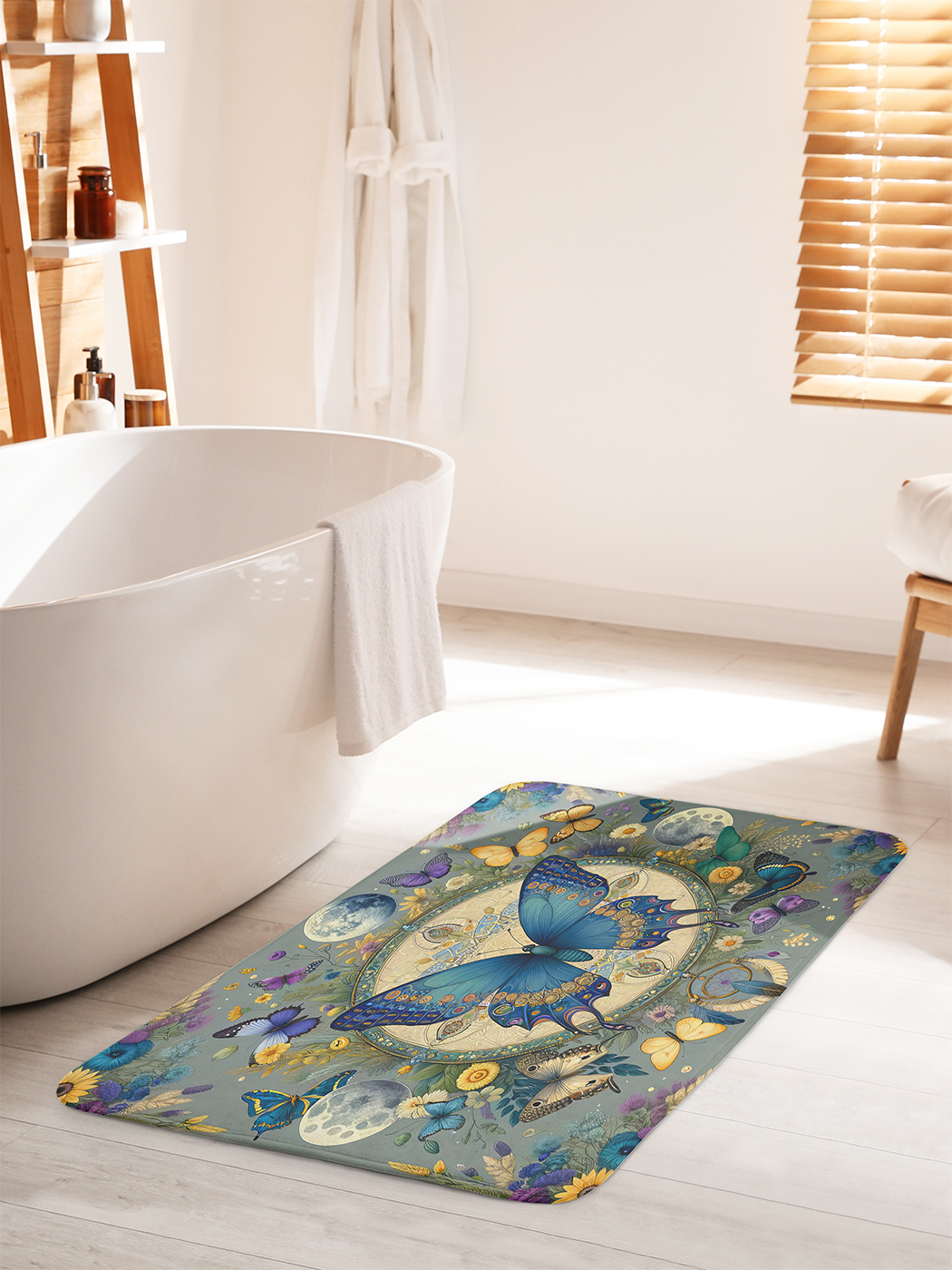 

Коврик для ванной туалета душа JoyArty "Бабочка в живописи", bath_sd1418_60x100