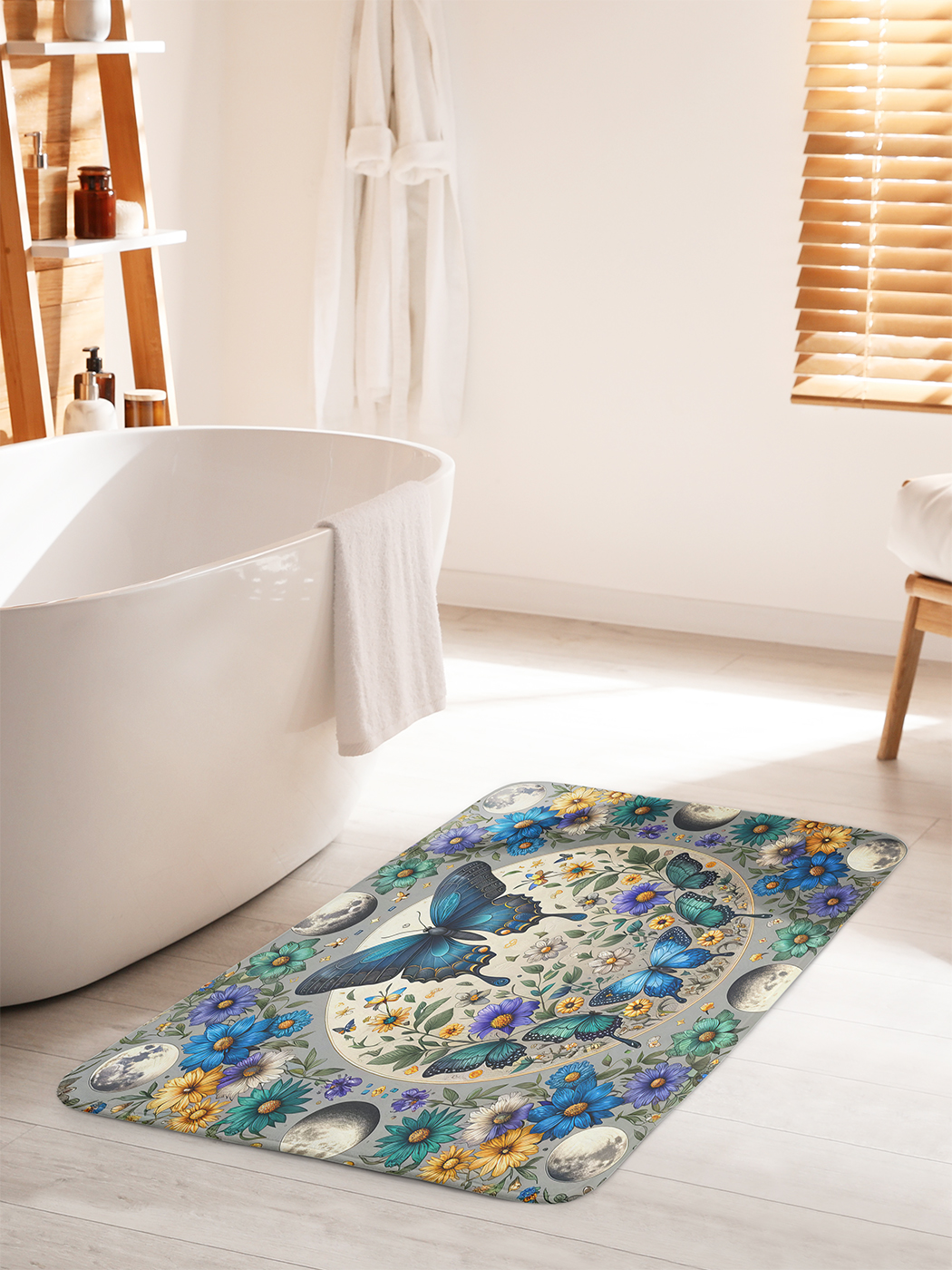 

Коврик для ванной туалета душа JoyArty "Композиция с бабочками", bath_sd1417_60x100