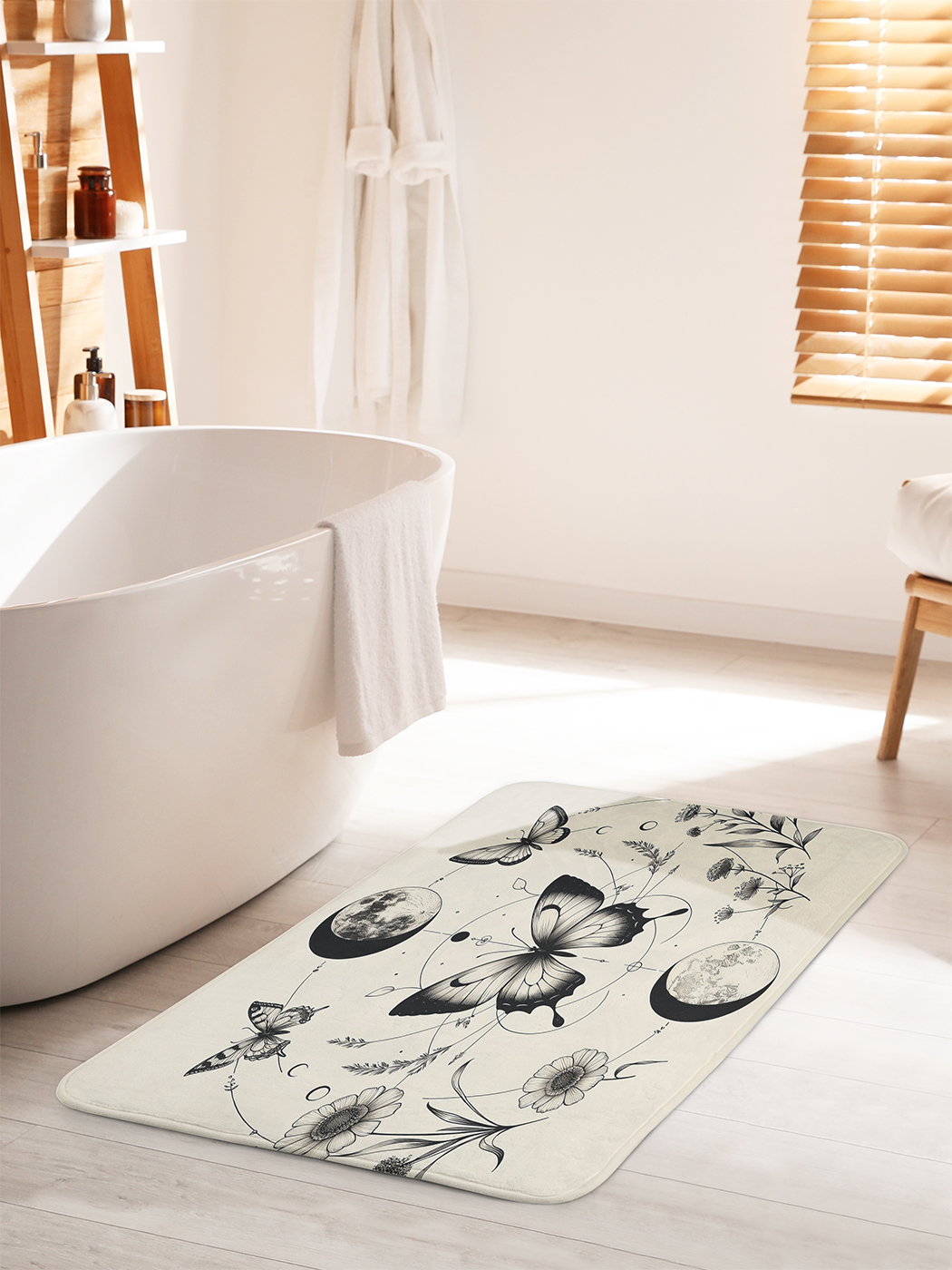 

Коврик для ванной туалета душа JoyArty "Мистическая бабочка", bath_sd1413_60x100