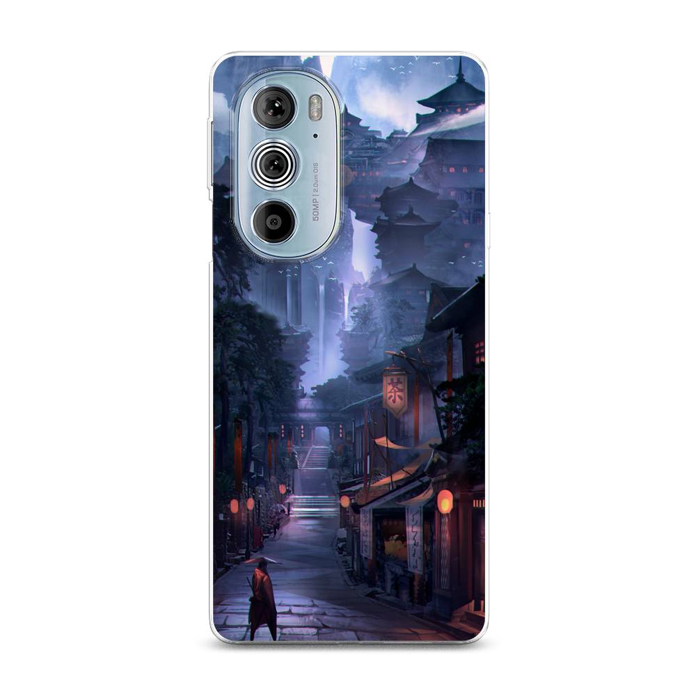 фото Силиконовый чехол "одинокий самурай" на motorola edge 30 pro awog