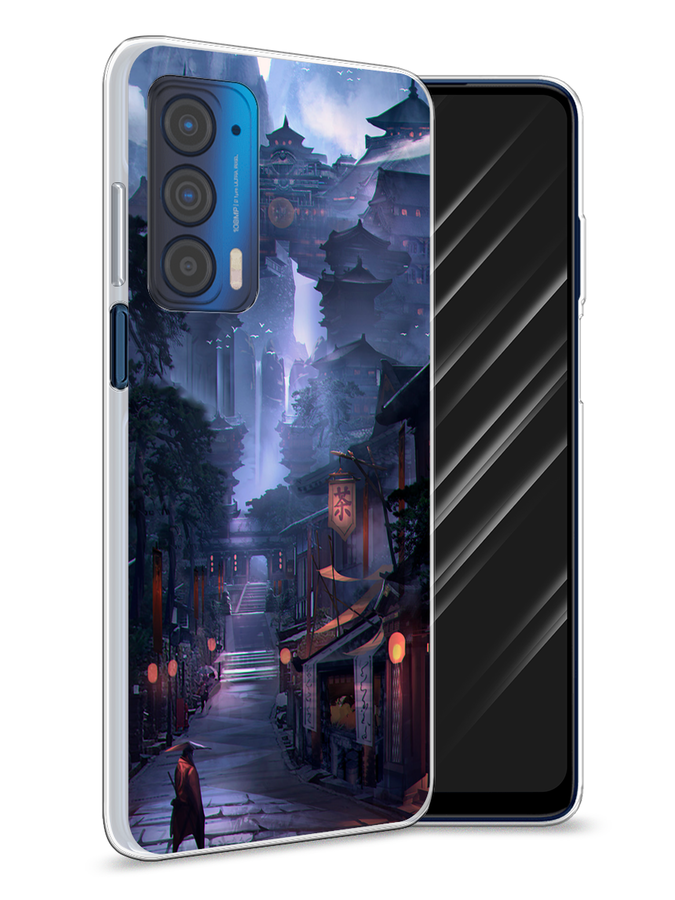 

Чехол Awog на Motorola Edge (2021) "Одинокий самурай", Разноцветный, 242950-10