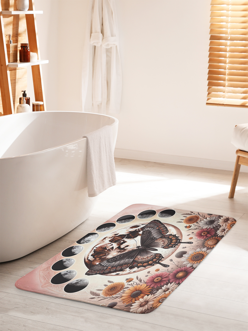 

Коврик для ванной туалета душа JoyArty "Лунная бабочка", bath_sd1400_60x100