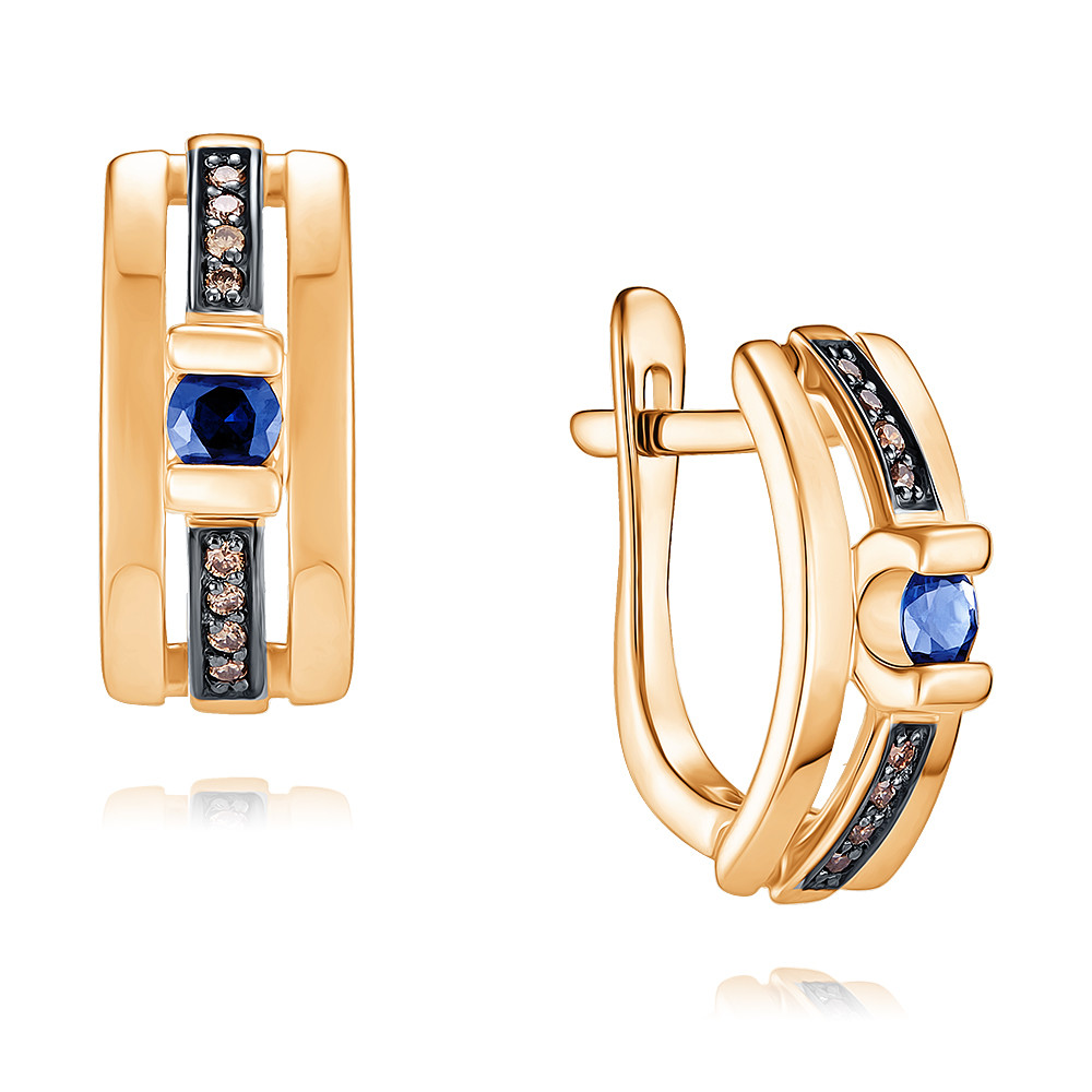 

Серьги из красного золота с бриллиантом/сапфиром ADAMAS 24039553/01-А50ДЧ-481, 24039553/01-А50ДЧ-481