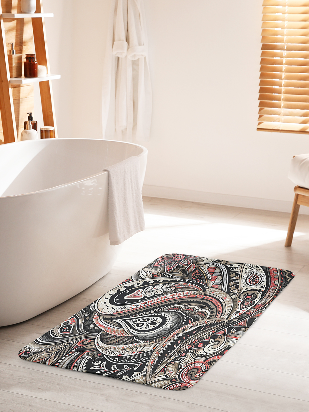 

Коврик для ванной туалета душа JoyArty "Крупный пейсли", bath_sd1138_60x100