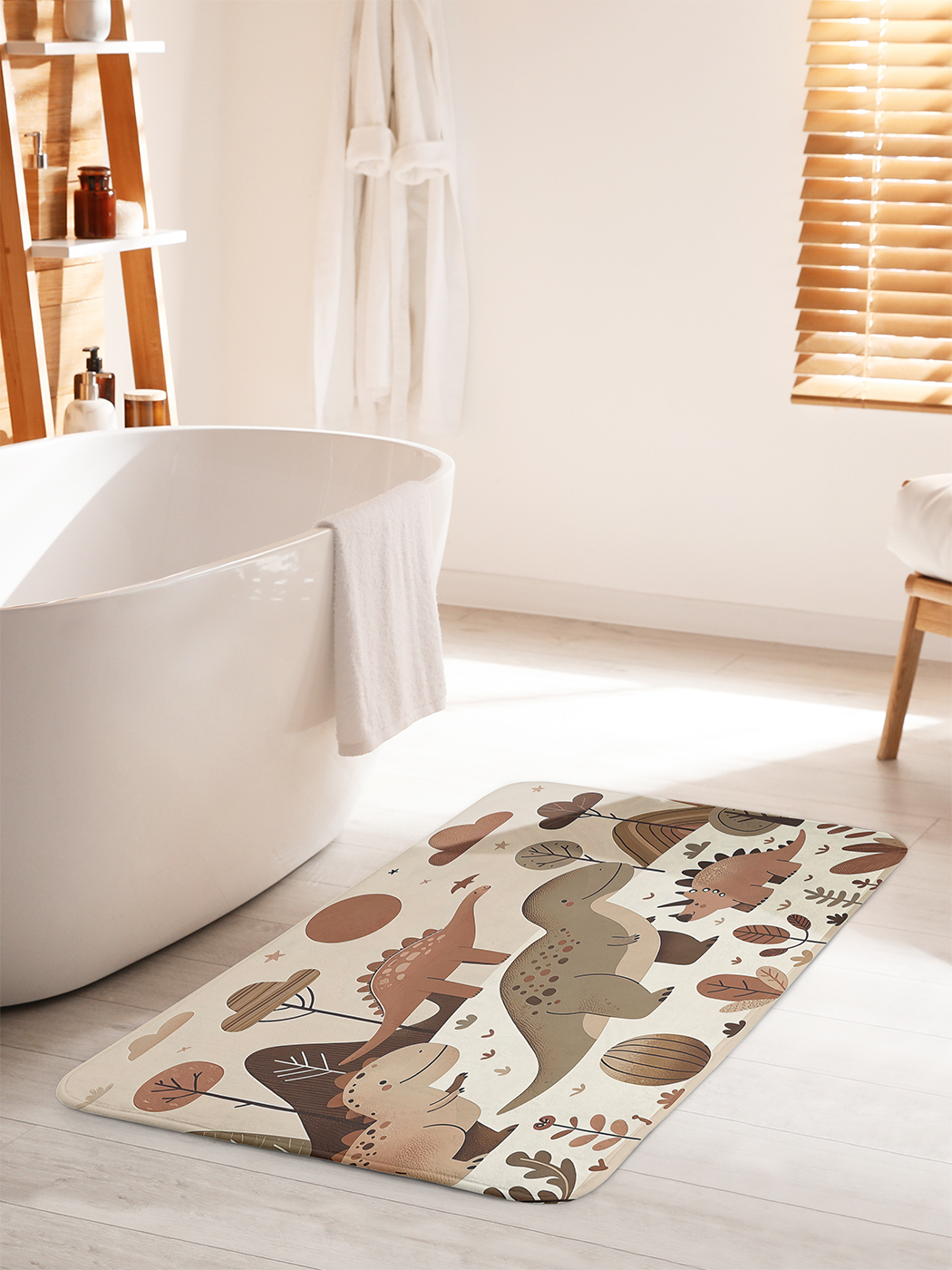 

Коврик для ванной туалета душа JoyArty "Сепия динозавров", bath_sd1135_60x100