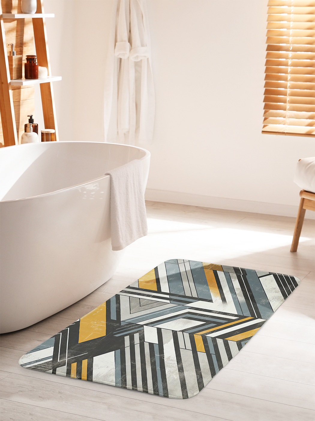 

Коврик для ванной туалета душа JoyArty "Потертая геометрия", bath_sd1122_60x100
