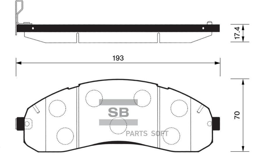 

Тормозные колодки Sangsin brake передние дисковые SP1148