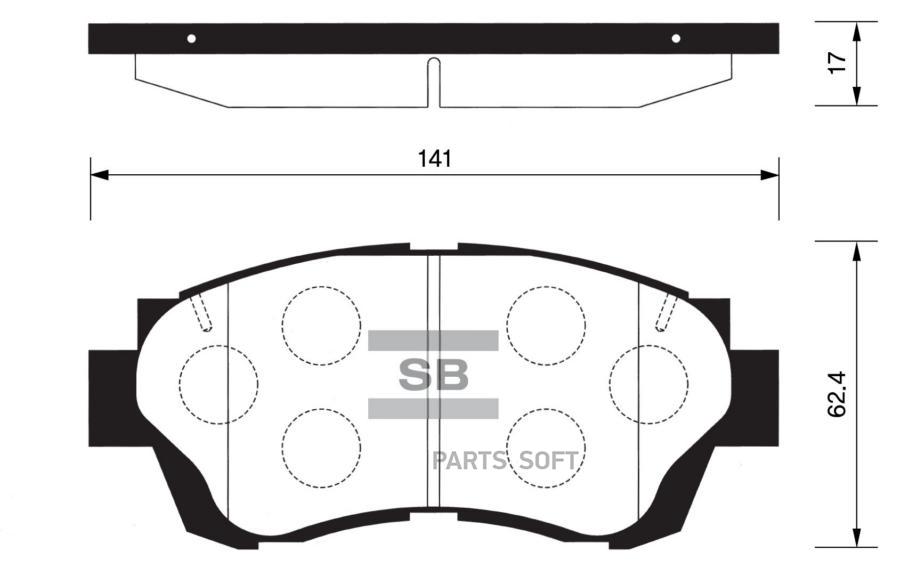 

Тормозные колодки Sangsin brake передние дисковые SP1138