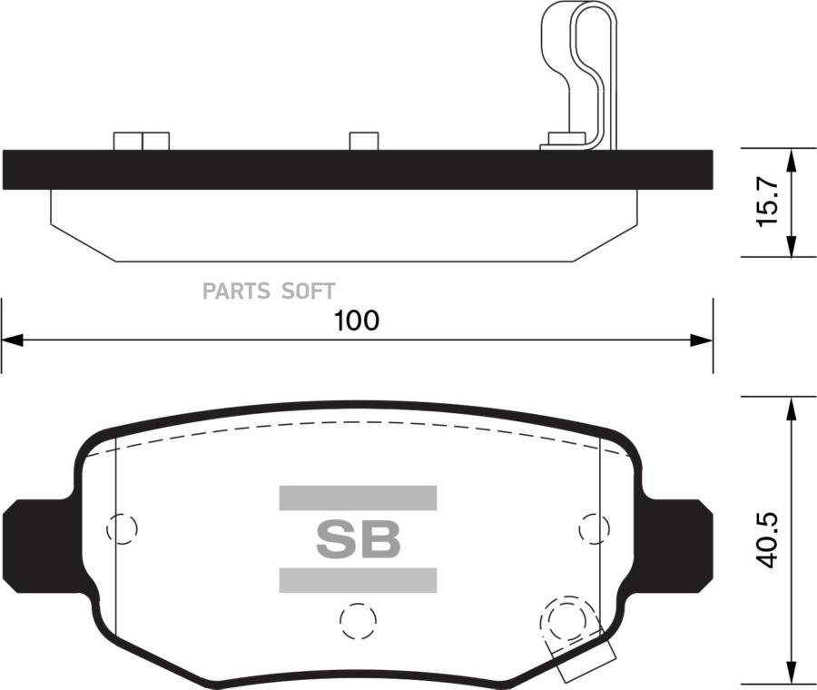 

Тормозные колодки Sangsin brake задние дисковые SP2126R
