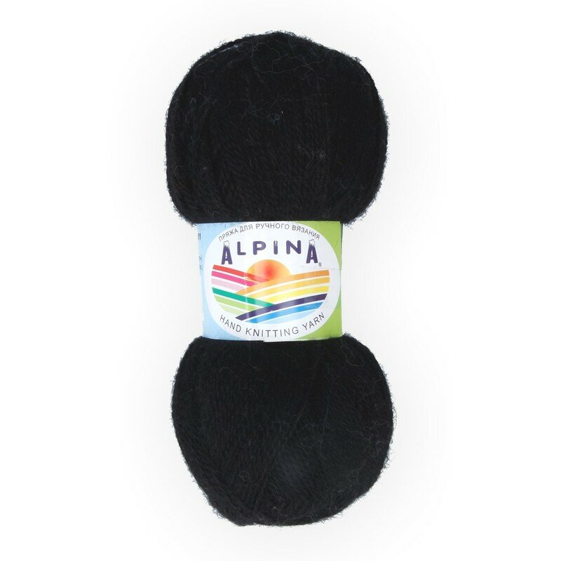 

Пряжа Alpina Klement 4 шт. по 50 г 300 м №02 ЧЕРНЫЙ, "KLEMENT"