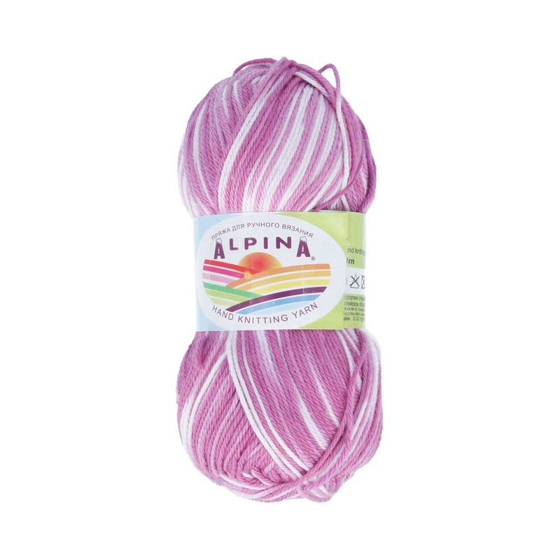 

Пряжа Alpina Katrin №6378 сиреневый-св.сиреневый - 10 мотков по 50 г, "KATRIN"