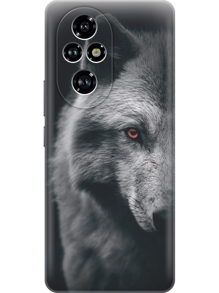 

Силиконовый чехол на Honor 200 pro с принтом "Красноглазый волк", Прозрачный;красный;серый;черный, 783979613