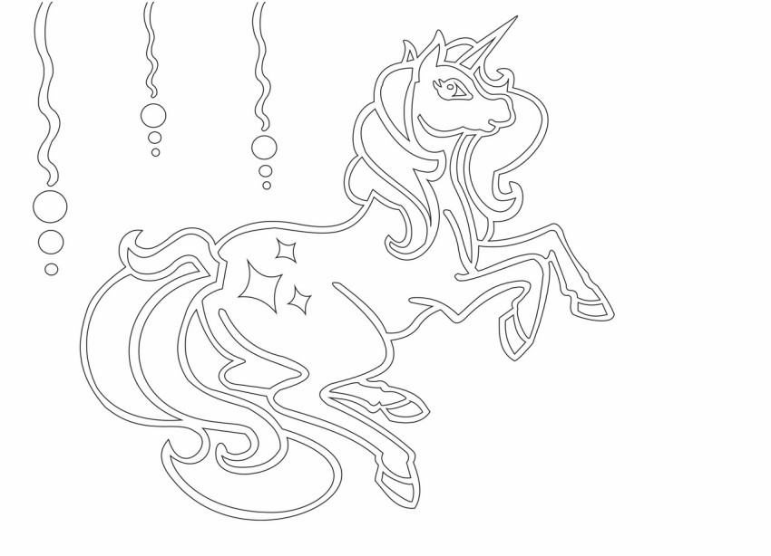 

Трафарет Песочная Фантазия Единорог А5, 015