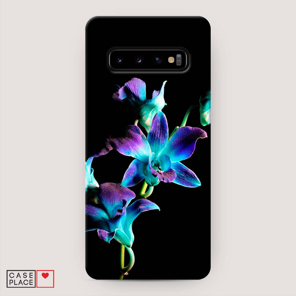 

Пластиковый чехол "Синий цветок на черном" на Samsung Galaxy S10 +, 27120-6