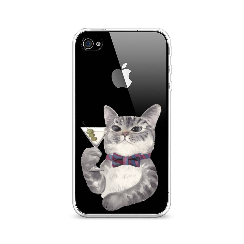 

Силиконовый чехол "Кот джентльмен" на Apple iPhone 4, Кот джентльмен