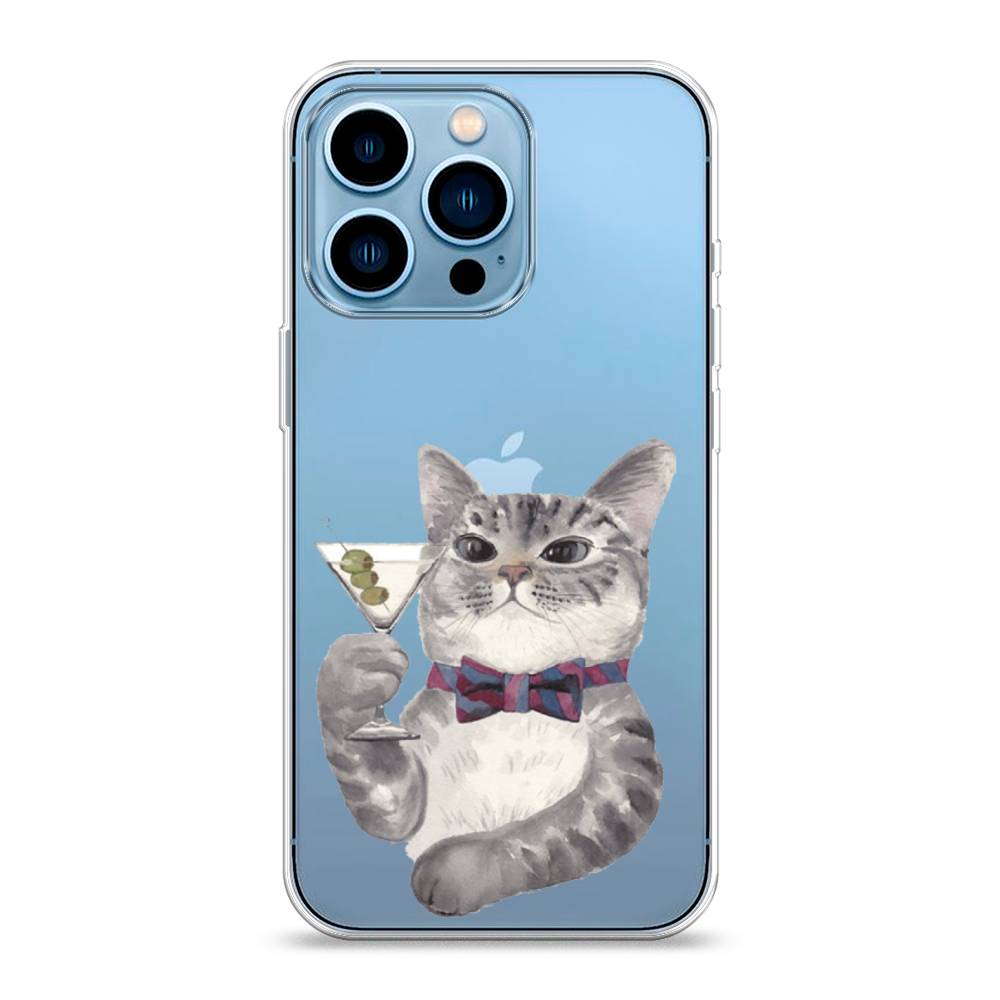 

Силиконовый чехол "Кот джентльмен" на Apple iPhone 13 Pro, Кот джентльмен