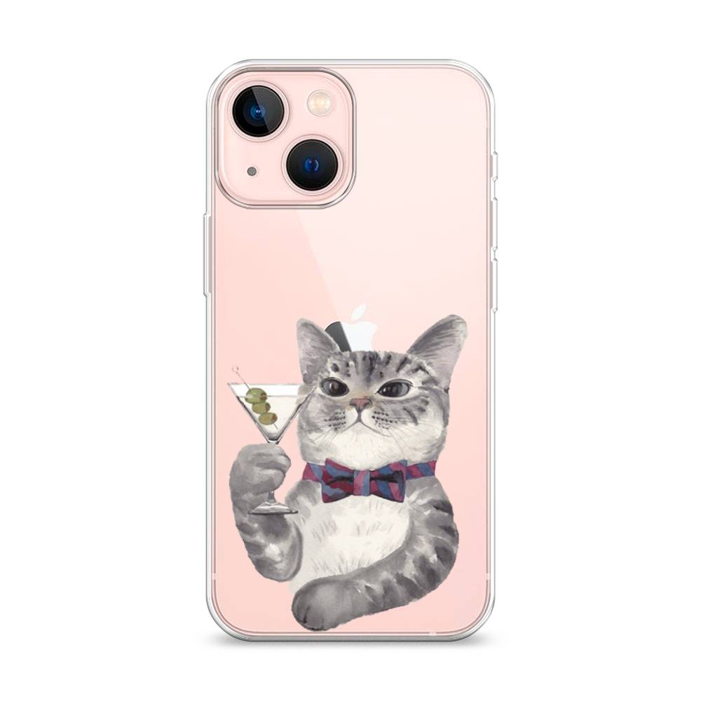 

Силиконовый чехол "Кот джентльмен" на Apple iPhone 13 mini, Кот джентльмен