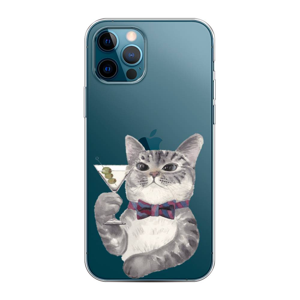 

Силиконовый чехол "Кот джентльмен" на Apple iPhone 12 Pro, Кот джентльмен