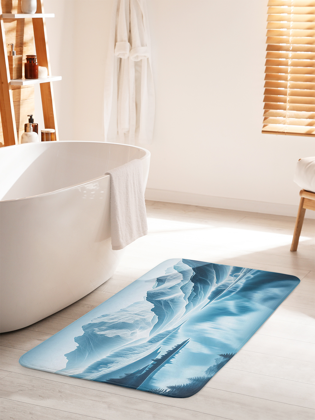 

Коврик для ванной туалета душа JoyArty "Горное озеро", bath_sd1063_60x100