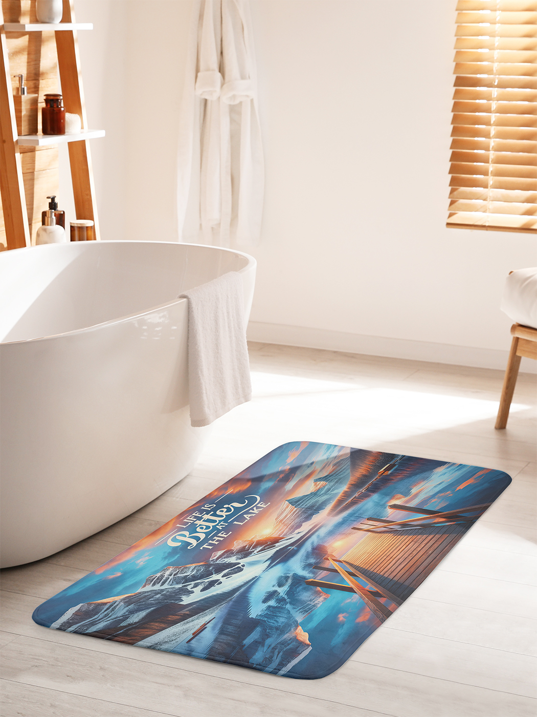 

Коврик для ванной туалета душа JoyArty "Лучше на озере", bath_sd1062_60x100