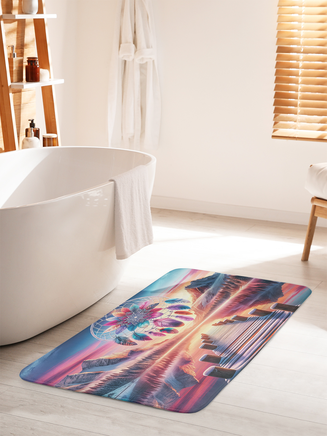 

Коврик для ванной туалета душа JoyArty "Горные сны", bath_sd1060_60x100